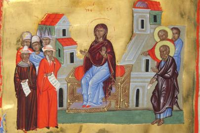 Codicele Escorial ρ. I-19 (Himno Acatisto), f. 23 v